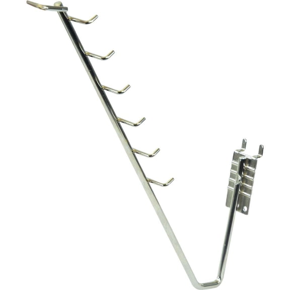 Southern Imperial Spade & Hoe Hook - Chrome Metal Slatwall Hook - 6 Piece Pack