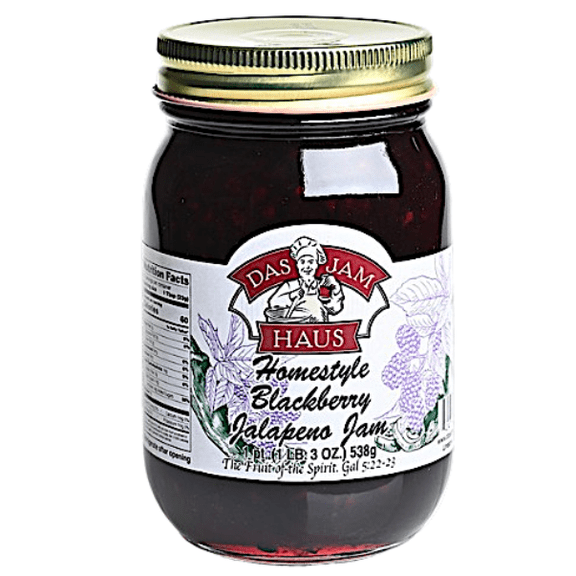 Blackberry Jalapeno Southern Jams, 1 Pint Jar 1 lb 3 oz (538g) ALL Natural~Blackberry Jalapeno Jam Homestyle