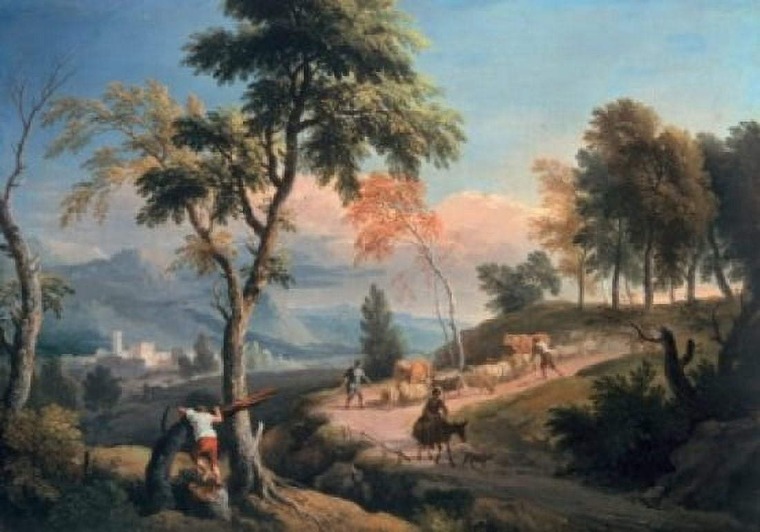 Southern Landscape Dietrich Christian WE (1712-1774German) Canvas Art - Christian WE Dietrich (18 x 24)