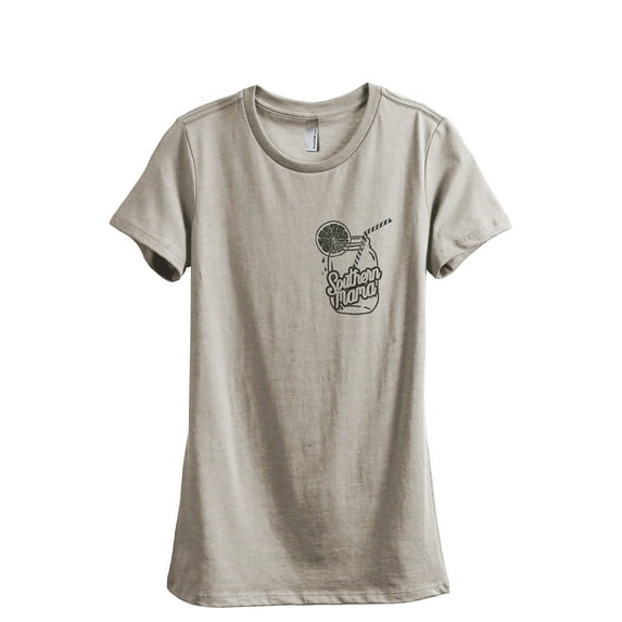 Southern Mama Jar Women's Fashion Relaxed T-Shirt Tee Heather Tan Medium