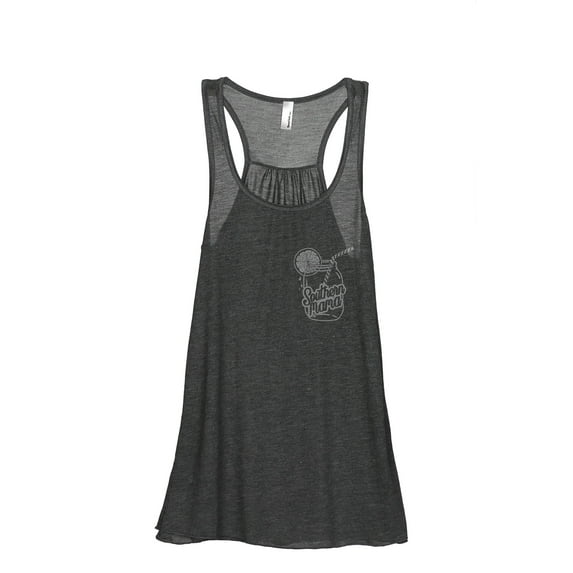 Southern Mama Jar Women's Fashion Sleeveless Flowy Racerback Workout Yoga Tank Top Charcoal Grey Medium