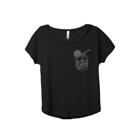 Southern Mama Jar Women's Fashion Slouchy Dolman T-Shirt Tee Heather Black 2X-Large