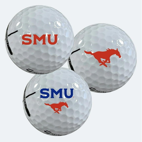 Southern Methodist Mustangs Logo Edition Taylormade Distance+ Golf Balls 12-Pack (Dozen)
