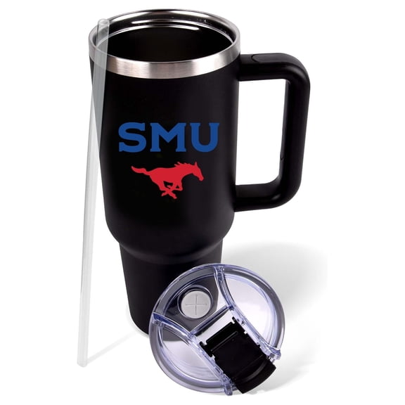 Southern Methodist University 40oz with Handle - Quality Insulated to Keep Your Drinks Cold or Hot for Hours