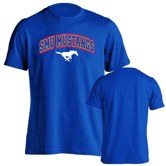 Southern Methodist University Mustangs Classic Arch with Mascot Short Sleeve T-Shirt