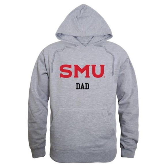 Southern Methodist University Mustangs Dad Hoodie, Heather Grey - Extra Large