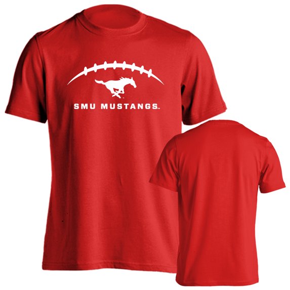 Southern Methodist University Mustangs Football Laces Out Logo T-Shirt