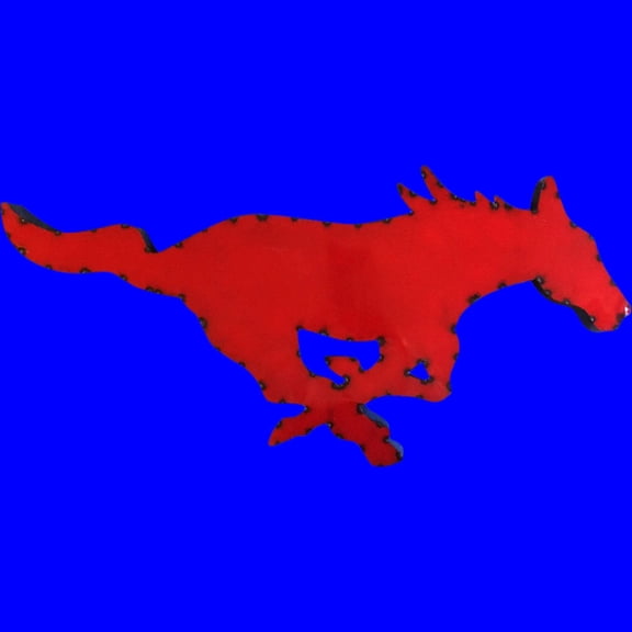 SMU Mustang Recycled Metal Wall Decor