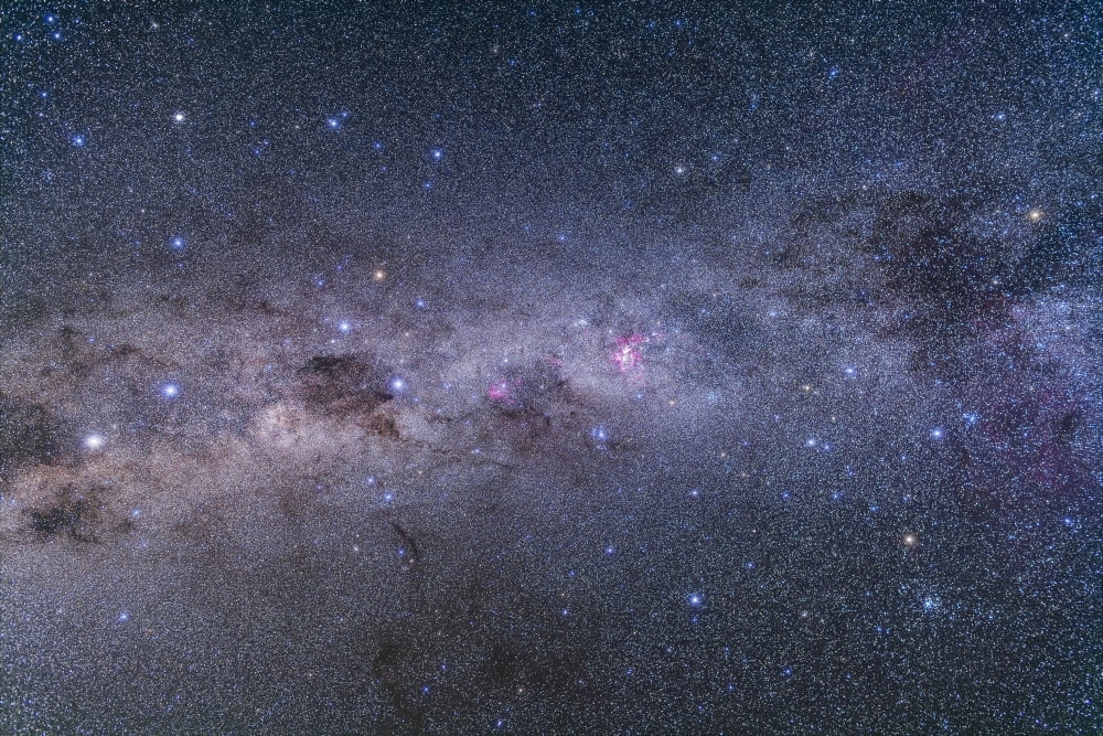 Southern Milky Way from Vela to Centaurus with Crux & Carina Canvas Art - Alan DyerStocktrek Images (17 x 12)