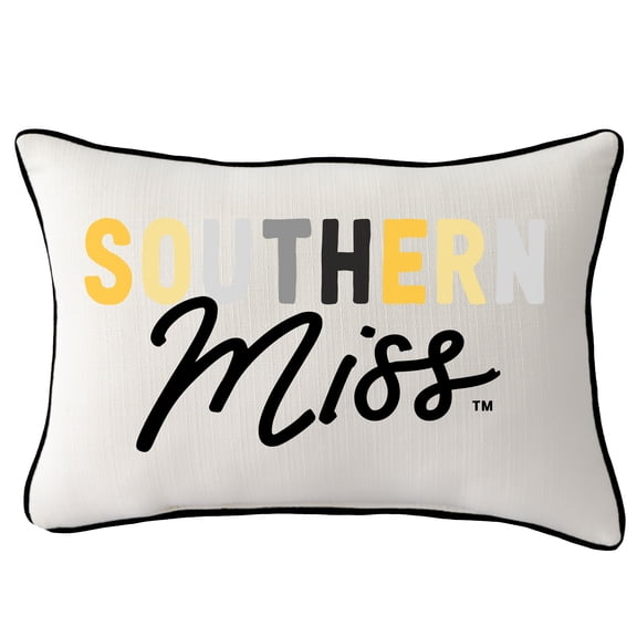 Southern Miss Golden Eagles Tones Rectangular Piped Pillow