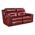 thumbnail image 1 of Southern Motion Excel Leather Upholstered Power Reclining Sofa in Red, 1 of 2