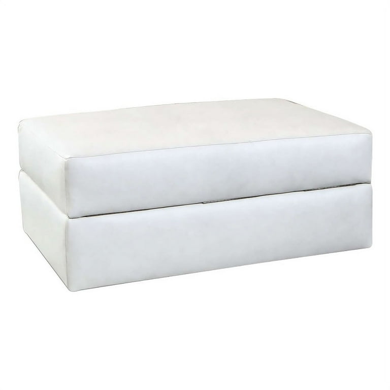 Southern Motion Next Gen Leather Storage Cocktail Ottoman in Platinum Gray Walmart