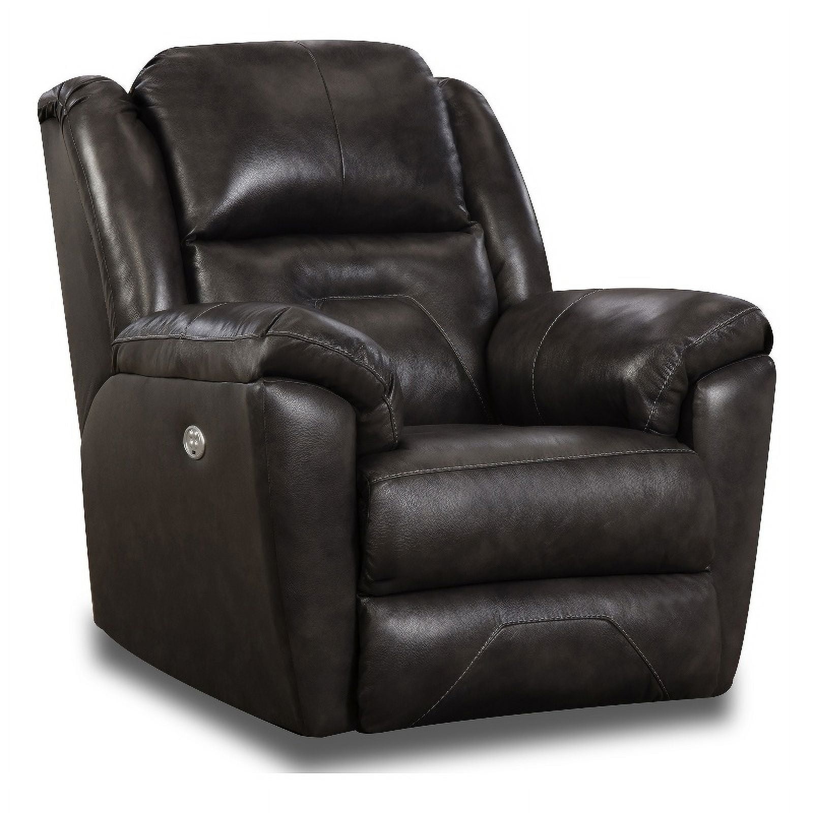 Southern Motion Pandora Leather Power Rocker Recliner with USB in Slate ...