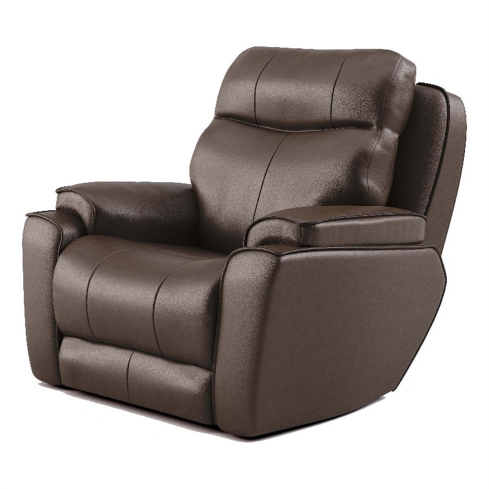 Southern Motion Showstopper Swivel Leather Rocker Recliner in Fossil ...