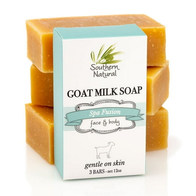 Southern Natural Goat Milk Soap Bar (3 Pack - Essential Oil Blend) Gentle on Eczema, Psoriasis And Dry Sensitive Skin! All Natural Face & Body Soap. Handmade in USA (Each Bar 4oz)
