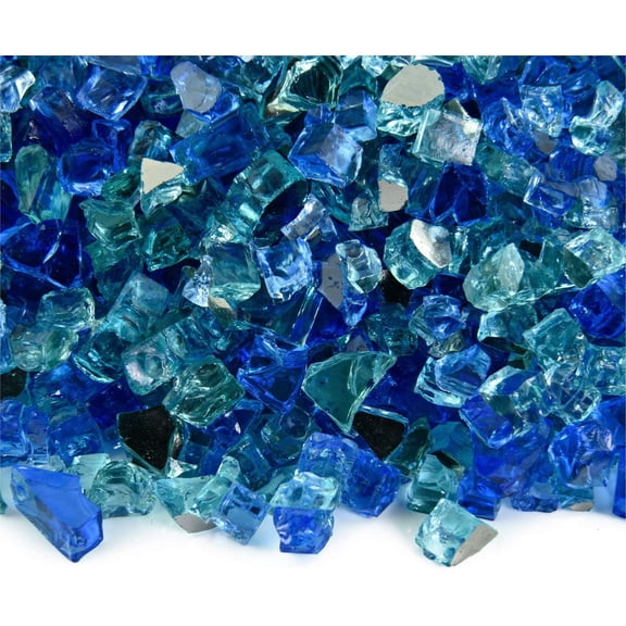 Southern Ocean - Fire Glass Blend for Indoor and Outdoor Fire Pits or Fireplaces | 10 Pounds | 1/4 Inch