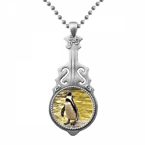 Southern Ocean Penguin Antarctic Science Nature Pendant Jewelry Music Guitar Torque Hangtag