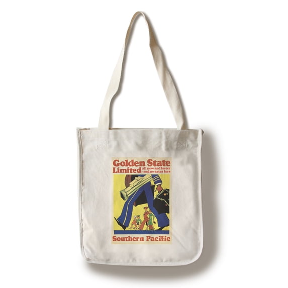 Southern Pacific - Golden State Limited Vintage Poster (artist: Grant, Vernon)  c. 1930 (100% Cotton Tote Bag - Reusable)