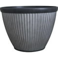 thumbnail image 1 of Southern Patio 10000-04779 15 in. Westlake Round Pleated Planter - Silver, 1 of 1