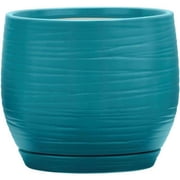 Southern Patio 12 x 12 x 12 Round Multicolor Ceramic Planter with Rubber Pads