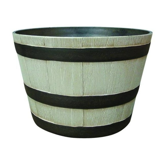 Southern Patio 20.5" Birch Resin Whiskey Barrel Planter