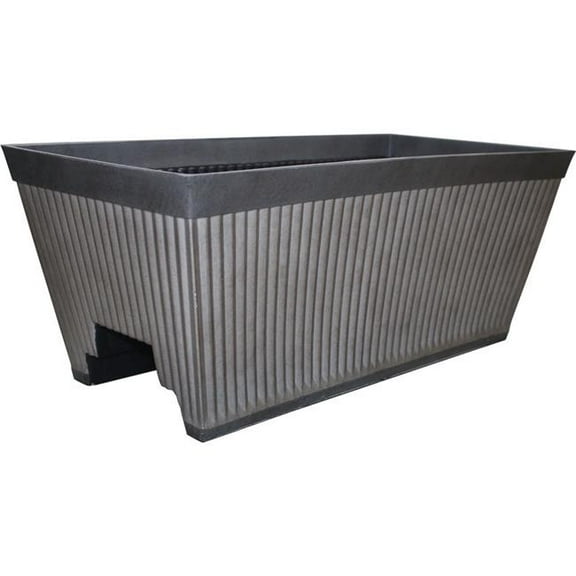 Southern Patio 10000-04782 24 in. Westlake Deck Rail Planter - Silver