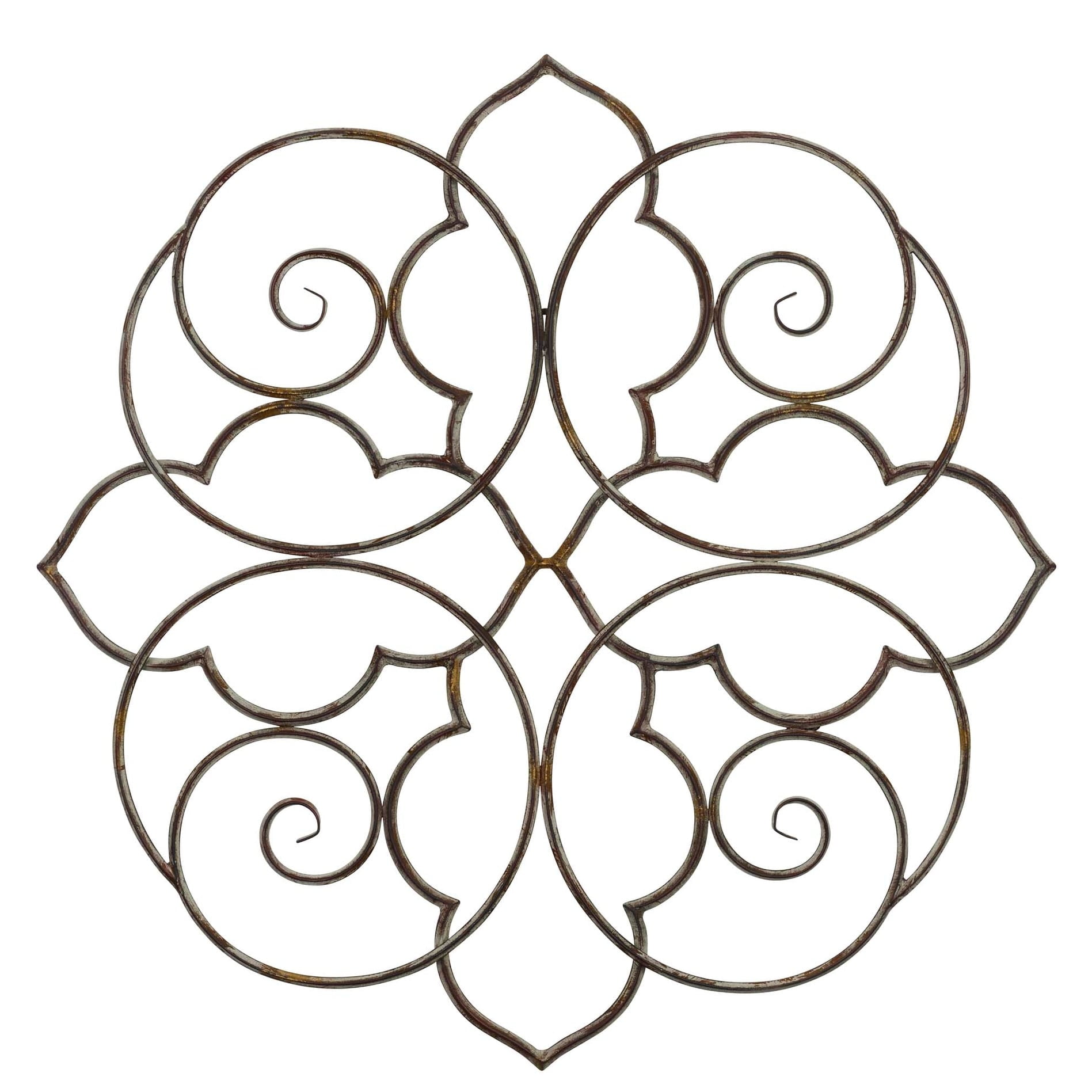 Ornate Bronze Metal Filigree Outdoor Wall Art