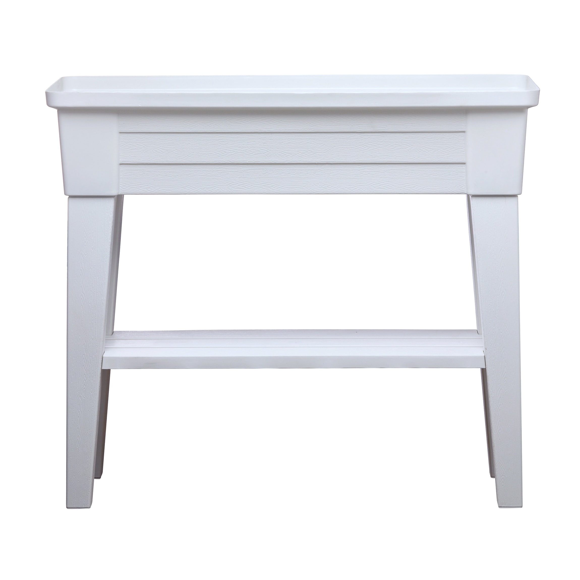 Bed Bath & Beyond Southern Patio 11.81" x 35.98" x 31.5" Rectangle White Resin Plant Planter