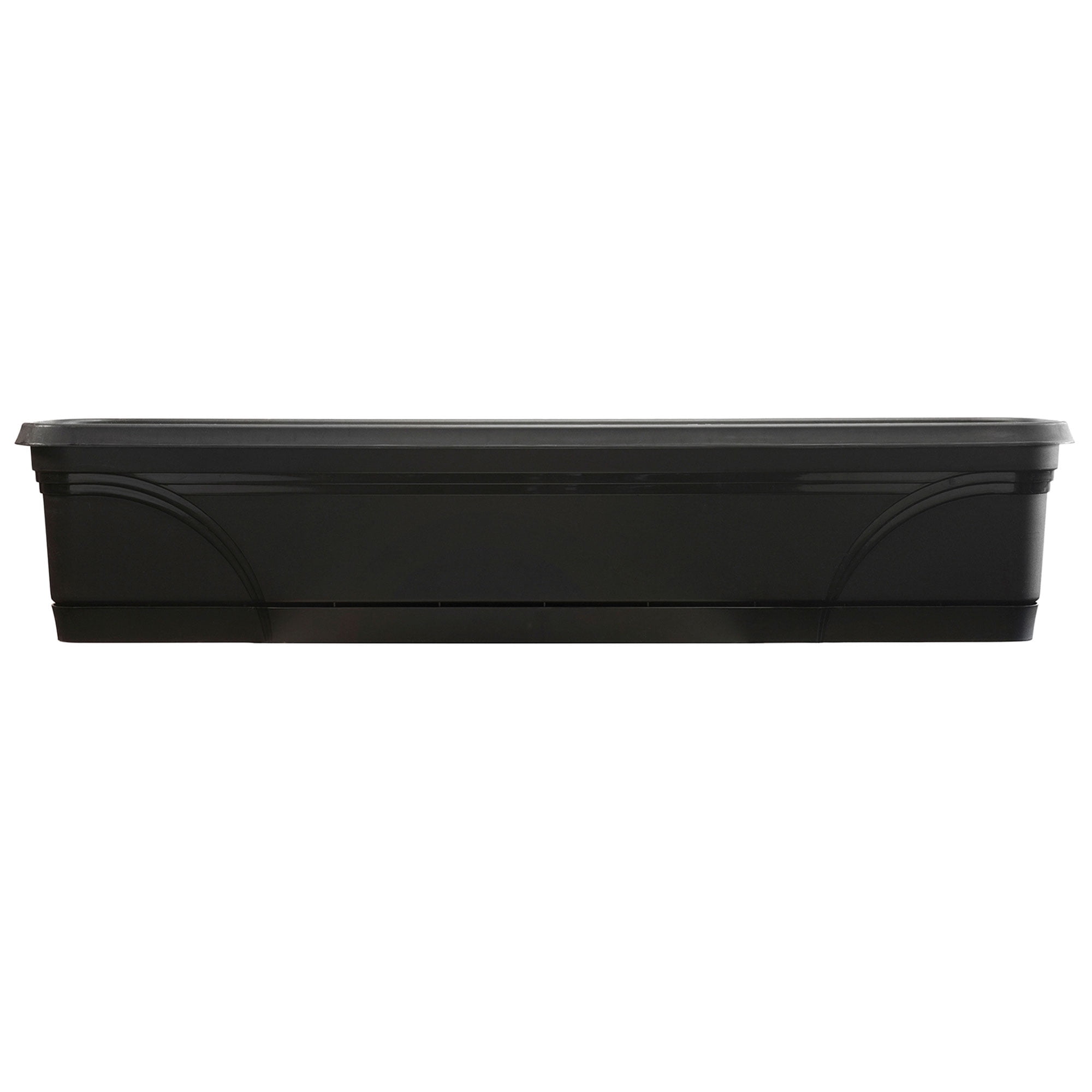 Southern Patio 36 Inch Black Resin Hanging Windowsill Garden Box Planter