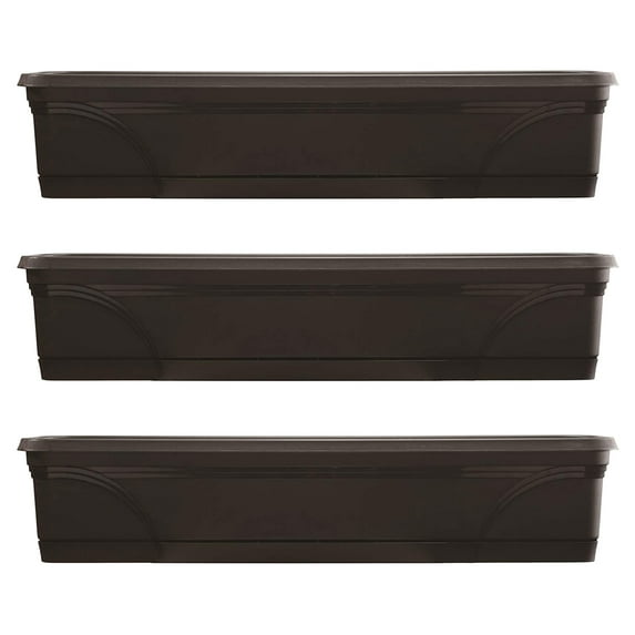 Southern Patio 36" Medallion Hanging Windowsill Garden Box Planter (3 Pack)