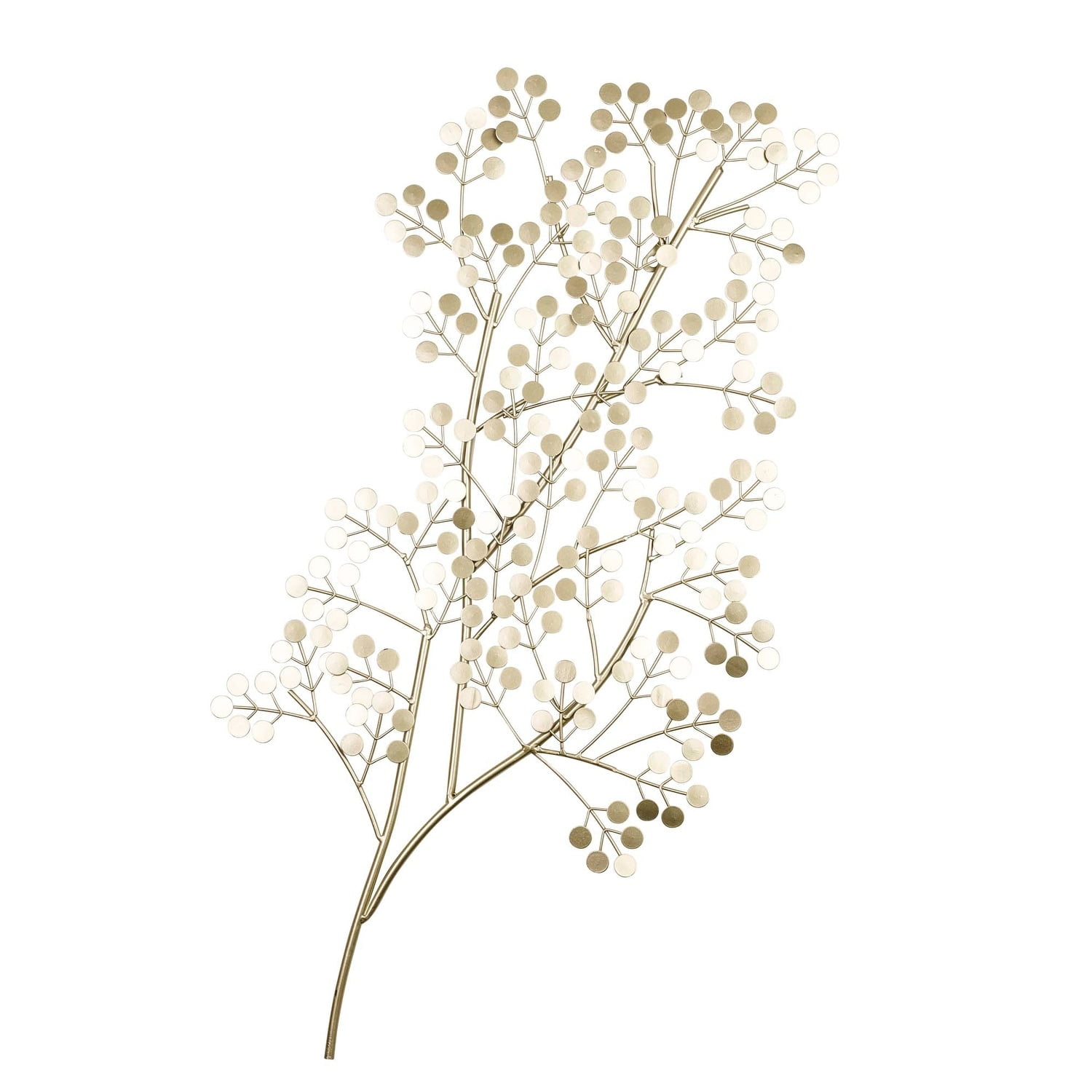 Gold Metal Tree Branch Outdoor Wall Art Decor