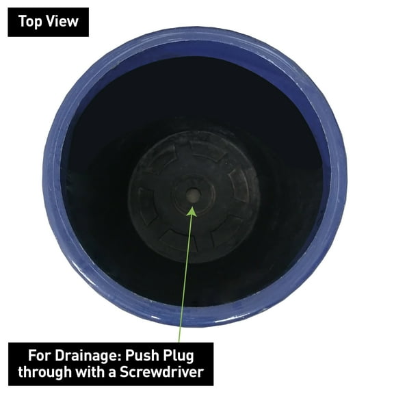 Southern Patio 9613258 Garden Planter Navy White Wash