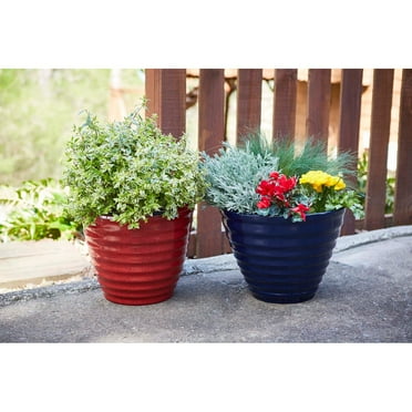 Southern Patio  Beehive Planter Navy 14" Dia.