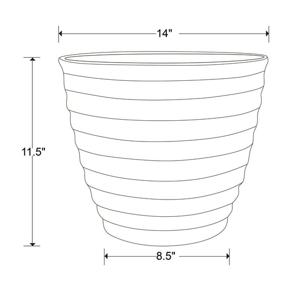 Southern Patio Beehive Planter Red 14" Dia.