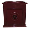 thumbnail image 1 of Southern Patio Colony 16 Inch Square Resin Outdoor Planter Urn, Oxblood Red, 1 of 9