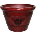 thumbnail image 1 of Southern Patio HDP-019299 Planter, 10-1/2 in H, 12 in W, 12 in D, Vinyl, Oxblood, 1 of 2