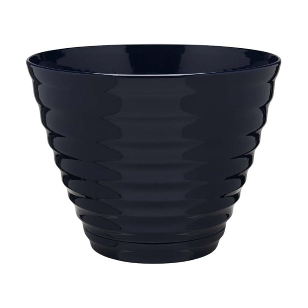 Navy Beehive-Style 16'' Resin Outdoor Planter
