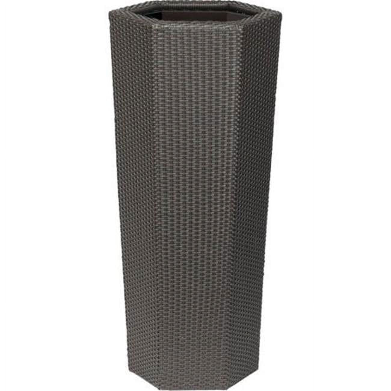 Westlake 10" Rustic Galvanized Resin Round Planter for Indoor/Outdoor