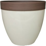 Southern Patio HDR-077091 Resin Hornsby Planter, 15 Inch, Dark Beige