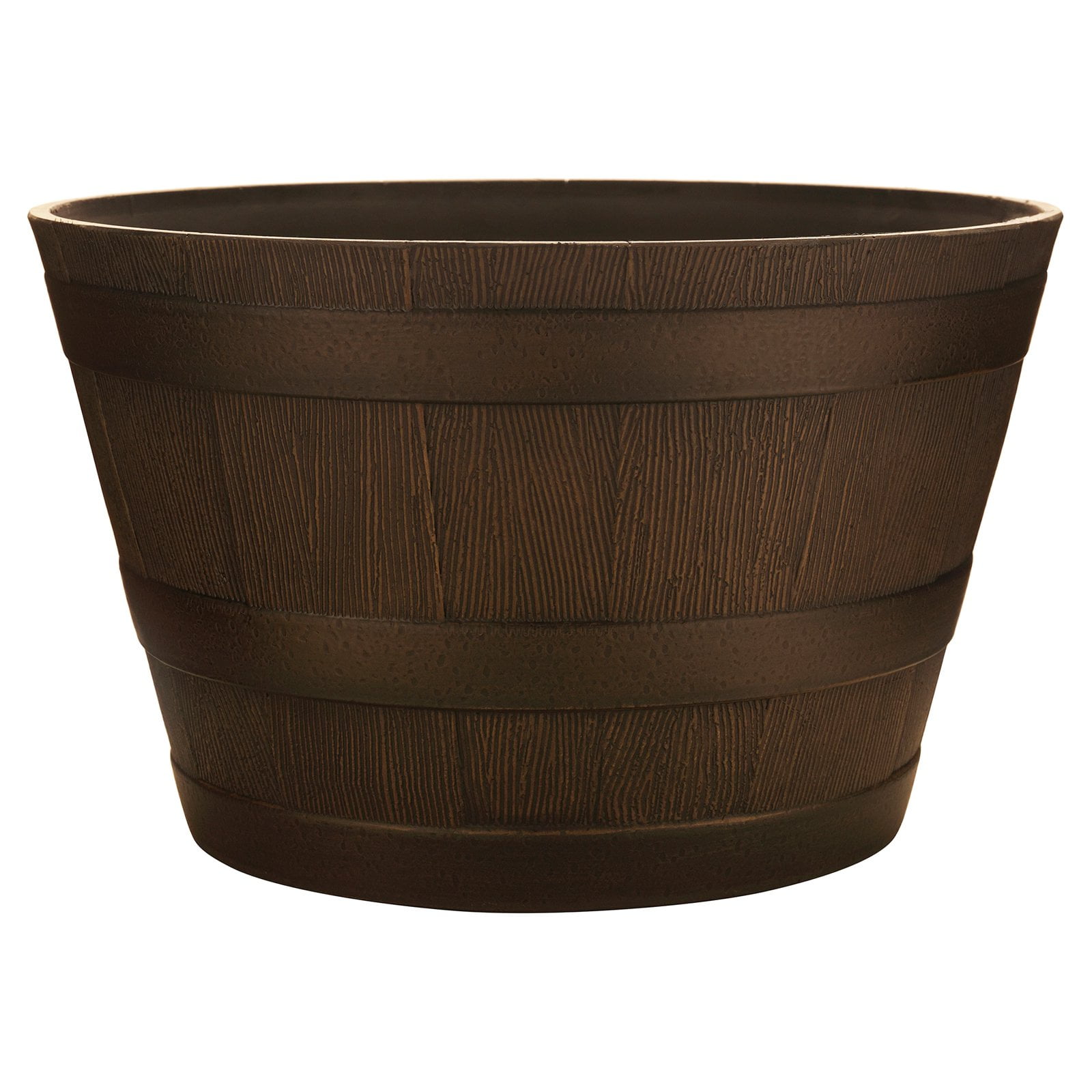 Kentucky Walnut Resin Whiskey Barrel Planter