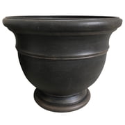 Southern Patio Jean Pierre 15" Planter with Ceramic and Resin Composite, Brown