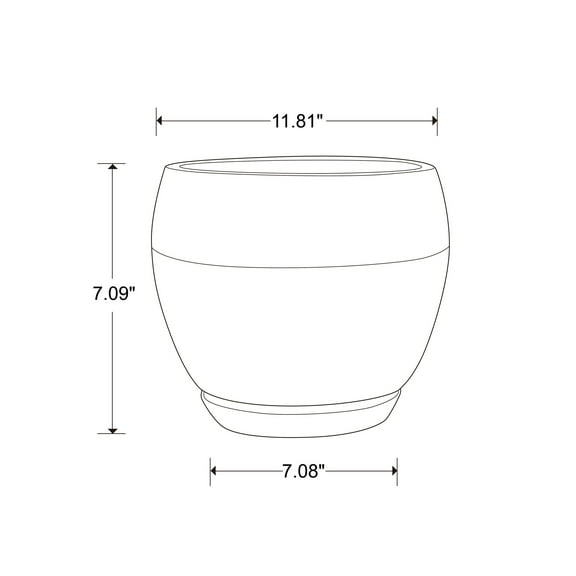 Southern Patio Kendall Egg Planter 12" Diameter