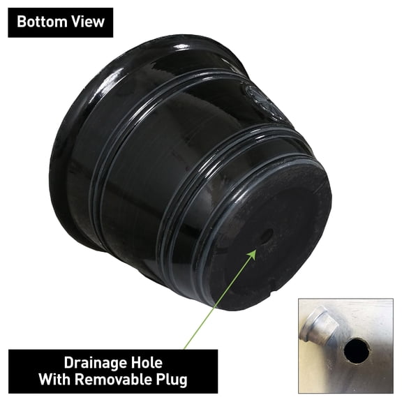 Southern Patio  Modesto Handcrafted Composite Planter Black