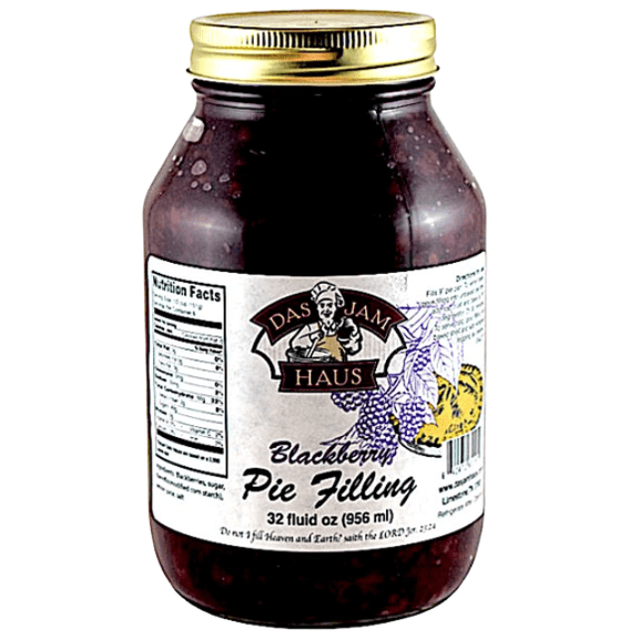 Blackberry Pie Filling -Southern Pie Filling Gourmet Handmade Variety Pie Fillings, 1 Quart (32 oz), BlackBerry