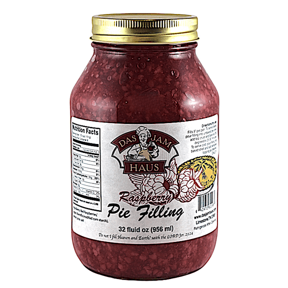 Raspberry Pie Filling -Southern Pie Filling Gourmet Handmade Variety Pie Fillings, 1 Quart (32 oz), Raspberry