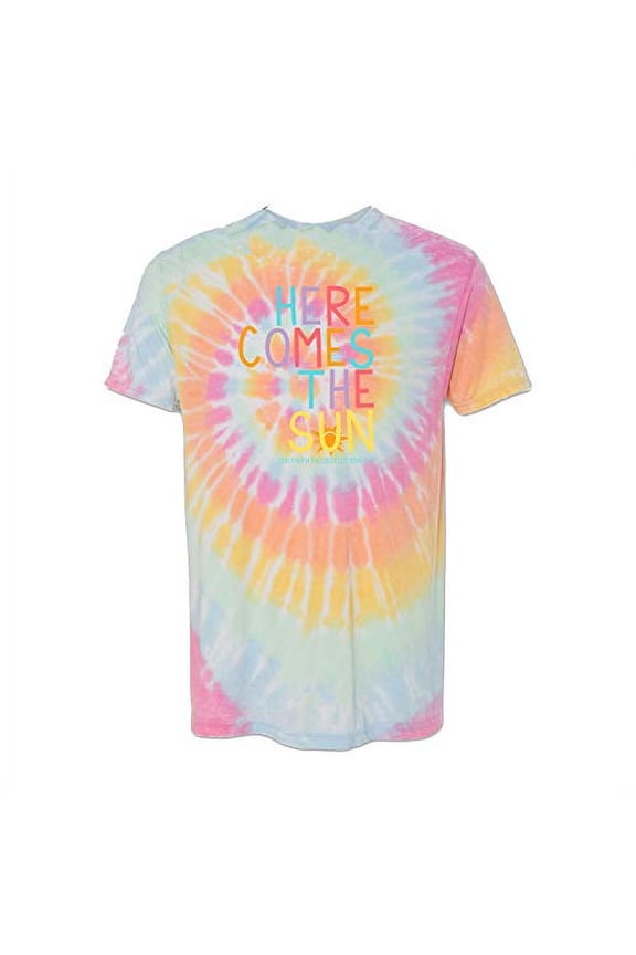Southern Raised Here Comes The Sun Women's Short Sleeve T-Shirt-Festival Tiedye-Small