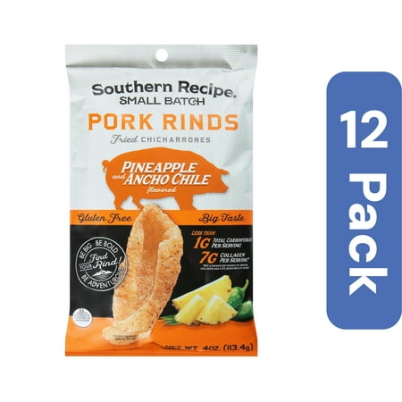 Southern Recipe Small Batch Pork Rinds Pineapple 4 oz (Pack Of 12)