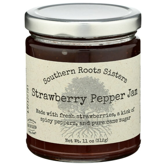 Southern Roots Sisters: Jam Strawberry Pepper, 11 Oz
