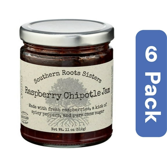 Southern Roots Sisters Raspberry Chipotle Jam 11 oz (Pack of 6)