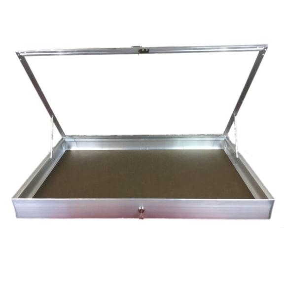 Southern Star Aluminum Display Case Side Opening 22 x 34x3 1/4 Knives Cards Gun Jewelry & More #1150 (NO LINER)